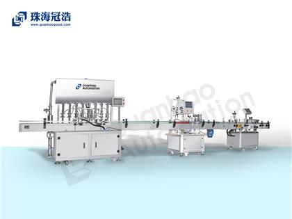 自動化膏體、液體灌裝、旋蓋、貼標生產(chǎn)線