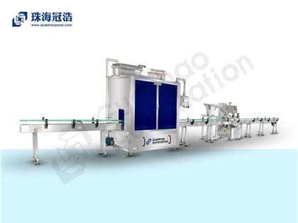 自動16頭醫(yī)用鹽水防腐灌裝、旋蓋生產(chǎn)線